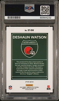 2022 Panini Donruss Optic Downtown Dtdw Deshaun Watson PSA
