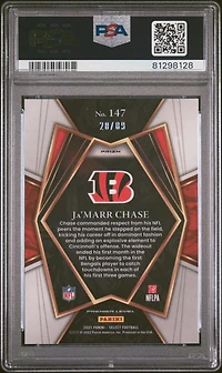 2021 Panini Select 147 Ja'marr Chase Dragon Scale PSA 10