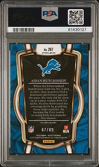2022 Panini Select 267 Aidan Hutchinson Dragon Scale Prizm PSA 9