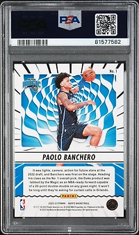 2022 Panini Nba Hoops Class Action 1 Paolo Banchero Holo PSA 10