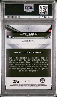 2022 Bowman University Best 96 Jarace Walker Gold Refractor PSA 10