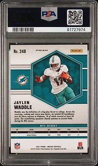 2021 Panini Mosaic 248 Jaylen Waddle Honeycomb PSA 10