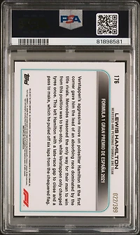 2022 Topps Chrome Formula 1 176 Lewis Hamilton Purple Refractor PSA 10