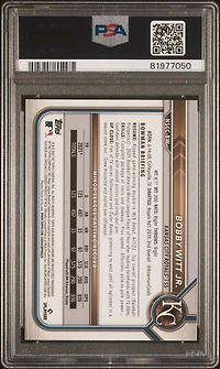 2022 Bowman Chrome Nscc Wrapper Redemption Bw Bobby Witt Jr. PSA 9