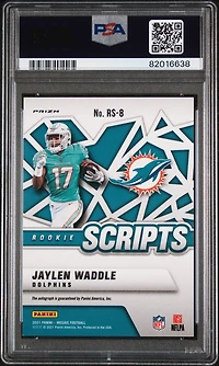 2021 Panini Mosaic Rookie Scripts Rs8 Jaylen Waddle PSA 10