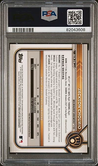 2022 Bowman Mega Box Chrome 79 Jackson Chourio Refractor PSA 9