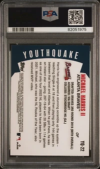 2023 Topps Chrome Youthquake Yq22 Michael Harris Ii PSA 10