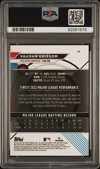 2023 Topps Finest 88 Vaughn Grissom Gold Mini Diamond PSA 9