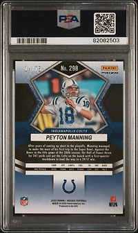 2022 Panini Mosaic 298 Peyton Manning Blue Mosaic PSA 10