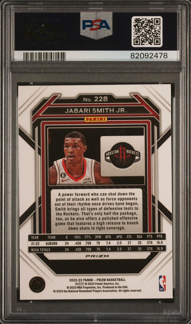 2020 Panini Mosaic 228 Jalen Smith Silver PSA 10