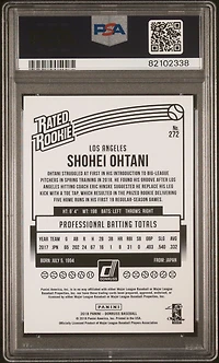 2018 Panini Chronicles Donruss Rated Rookies 272 Shohei Ohtani PSA 10