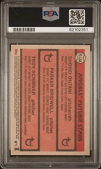 2018 Topps Archives 1981 Topps Future Stars Trios Laa Parker Bridwell/shohei Ohtani/troy Scribner PSA 10