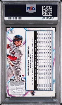 2023 Topps Cosmic Chrome 185 Masataka Yoshida Aqua Equinox PSA 10