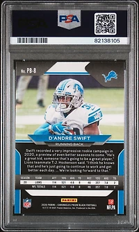 2020 Panini Chronicles Prizm Black Pb8 D'andre Swift PSA 10