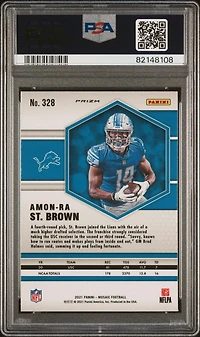 2021 Panini Mosaic 328 Amon-ra St. Brown Reactive Orange PSA 10