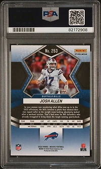 2022 Panini Mosaic 253 Josh Allen Reactive Orange PSA 10