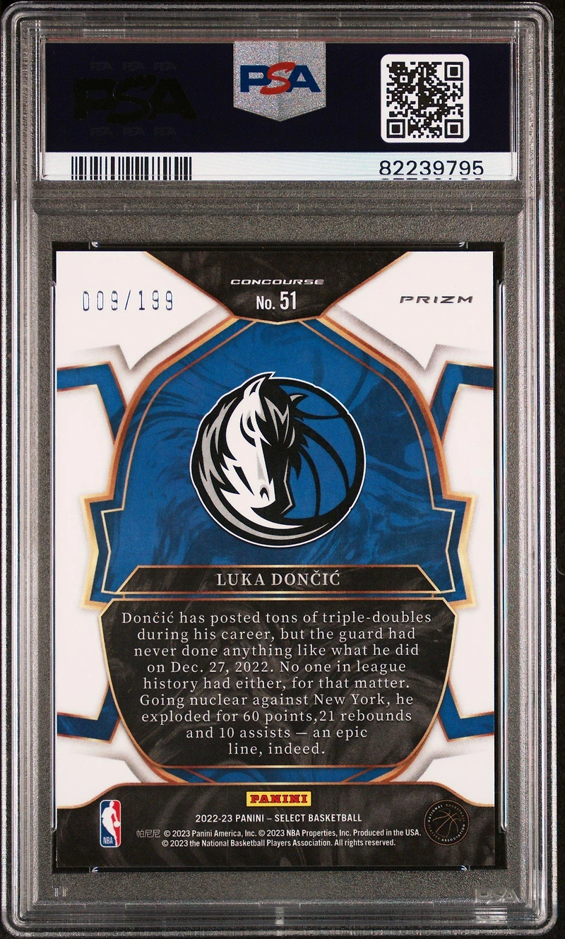 2022 Panini Select 51 Luka Doncic Red PSA 10