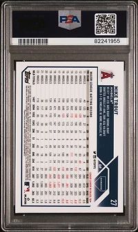 2023 Topps Chrome 27 Mike Trout Green Sonar Refractor PSA 10