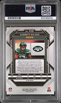 2022 Panini Prizm 309 Garrett Wilson Red/white/blue PSA 10