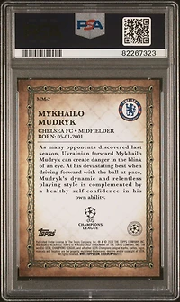 2022-23 Topps Merlin Chrome Uefa Club Competitions Merlin's Masters Mm2 Mykhailo Mudryk PSA 9