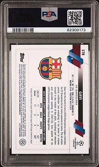 2022 Topps Uefa Club Competitions 178 Gavi Starball Foil PSA 10
