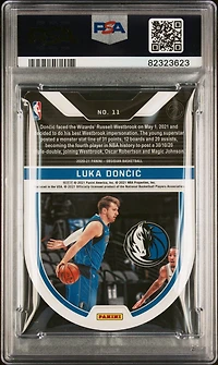2020 Panini Obsidian Tunnel Vision 11 Luka Doncic Electric Etch Red Flood PSA 9