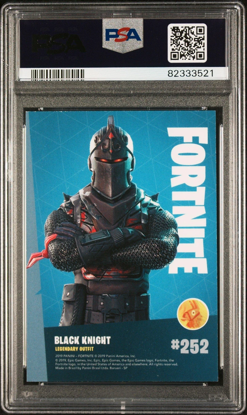 2019 Panini Fortnite 252 Black Knight Holofoil PSA 9