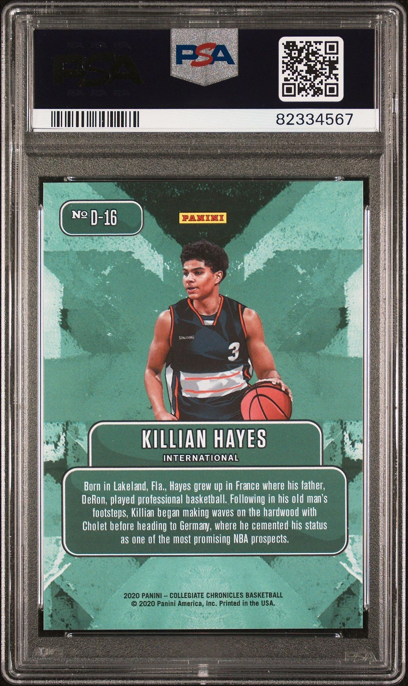 2020 Panini Prizm Draft Picks Downtown D16 Killian Hayes PSA