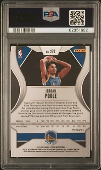 2019 Panini Prizm 272 Jordan Poole Ruby Wave PSA 10