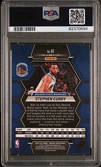 2022 Panini Mosaic 92 Stephen Curry Mosaic PSA 8