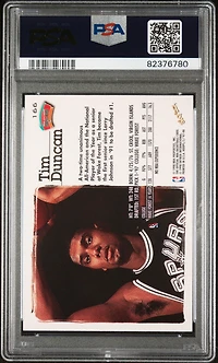 1997 Hoops 166 Tim Duncan PSA 10