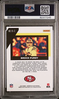 2022 Panini Chronicles Flux Rookies Fx2 Brock Purdy PSA 10