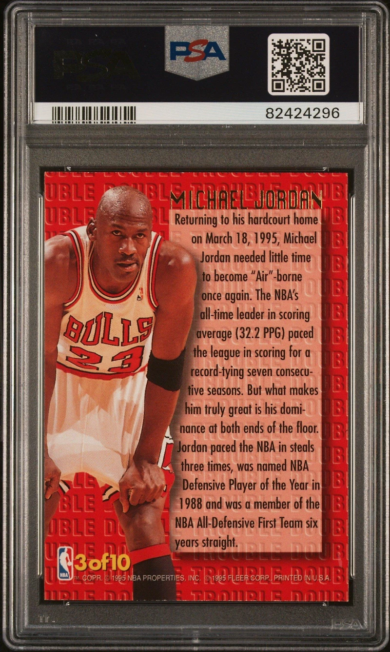1995 Ultra Double Trouble 3 Michael Jordan PSA 9