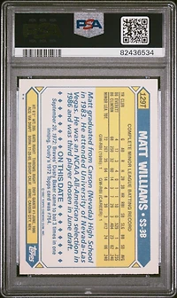 1987 Topps Traded 129t Matt Williams PSA 10