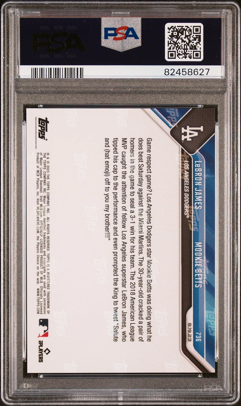 2023 Topps Now 736 James/betts PSA 10