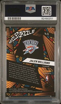 2022 Panini Mosaic Razzle Dazzle 9 Jalen Williams PSA 9
