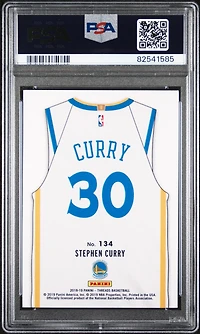2018 Panini Threads 134 Stephen Curry PSA 8