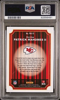 2023 Panini Donruss Elite Playmakers Pm15 Patrick Mahomes Ii PSA 10