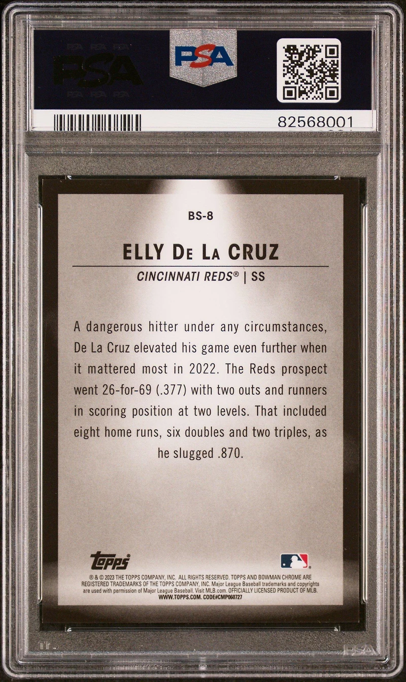 2023 Bowman Spotlights Bs8 Elly De La Cruz Atomic Refractor PSA 10