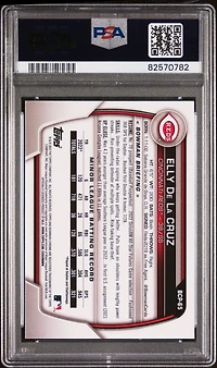 2023 Bowman Sapphire Edition Chrome Prospects Bcp65 Elly De La Cruz PSA