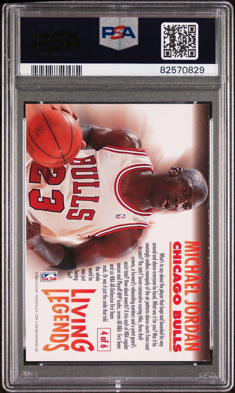 1993 Fleer Living Legends 4 Michael Jordan PSA 9