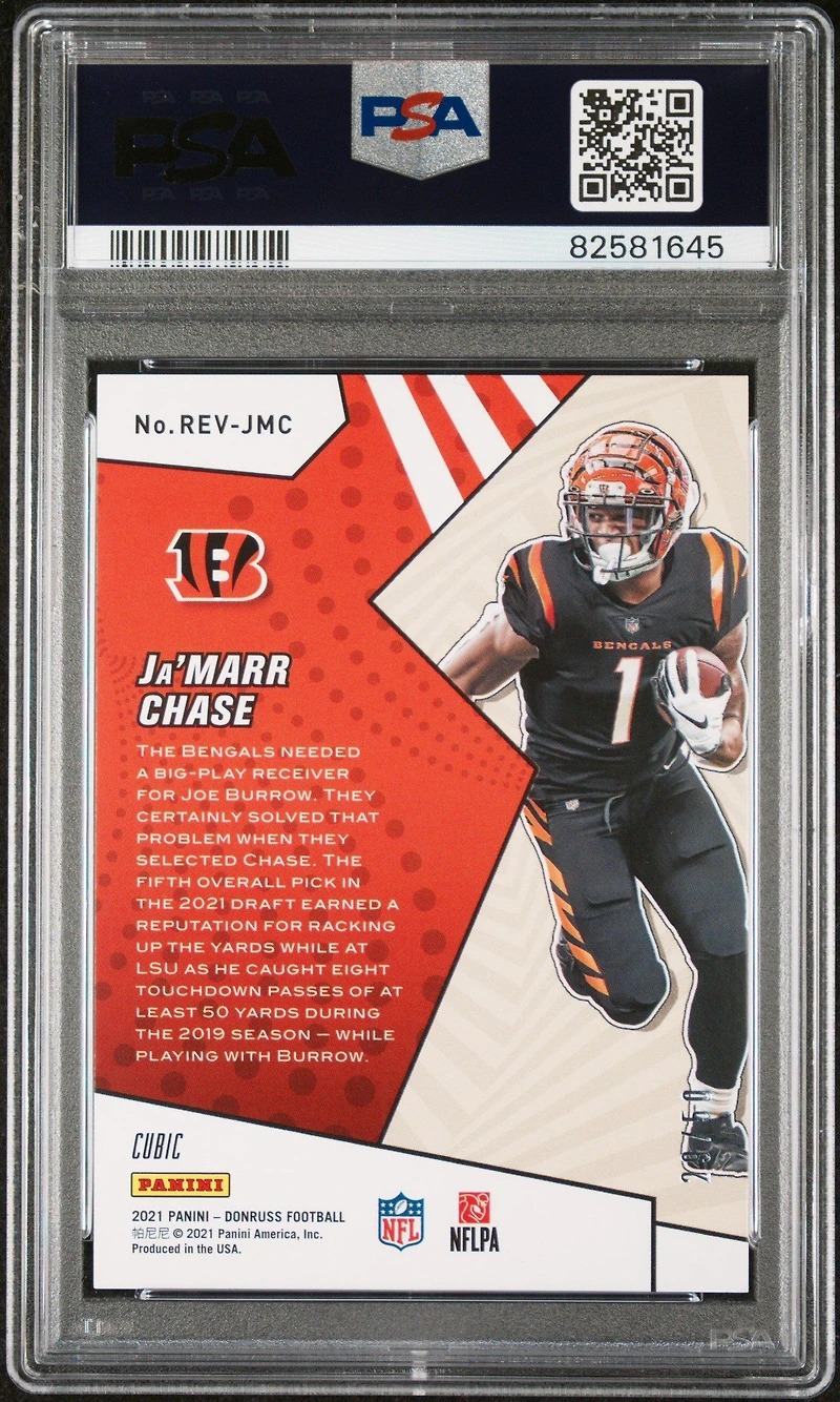 2021 Panini Donruss Rookie Revolution Revjmc Ja'marr Chase Cubic PSA 9