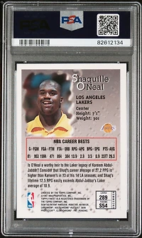 1996 Finest 289 Shaquille O'neal PSA 9