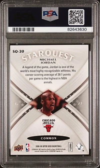 2008 Upper Deck Starquest Sq-20 Michael Jordan PSA 9
