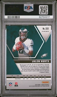 2020 Panini Mosaic 222 Jalen Hurts Reactive Orange PSA 10