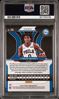 2020 Panini Prizm 256 Tyrese Maxey Silver Prizm PSA 9