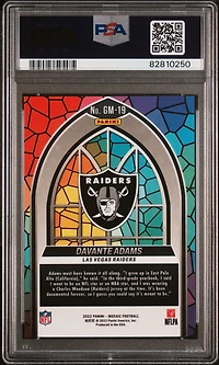 2022 Panini Mosaic Glass Mosaic Gm19 Davante Adams PSA 10