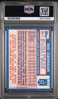 1984 Topps Traded 104t Bret Saberhagen PSA 9