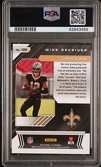 2022 Panini Xr 109 Chris Olave Red PSA 10