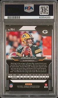 2020 Panini Chronicles Prizm Black Pb4 Jordan Love PSA